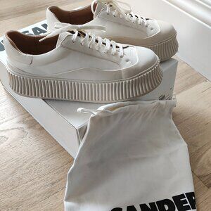 Jil Sander Optic White Platform sneaker UK 40 barely worn!